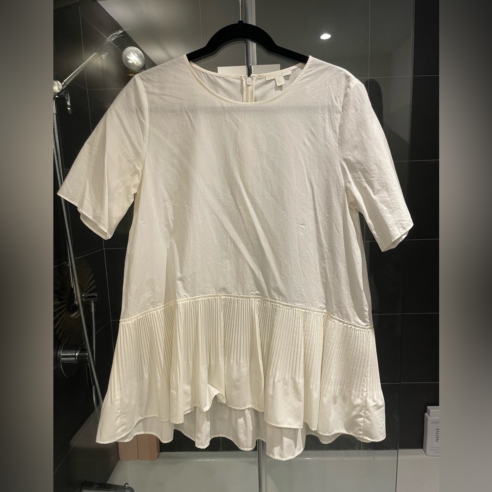 COS pleated hem blouse